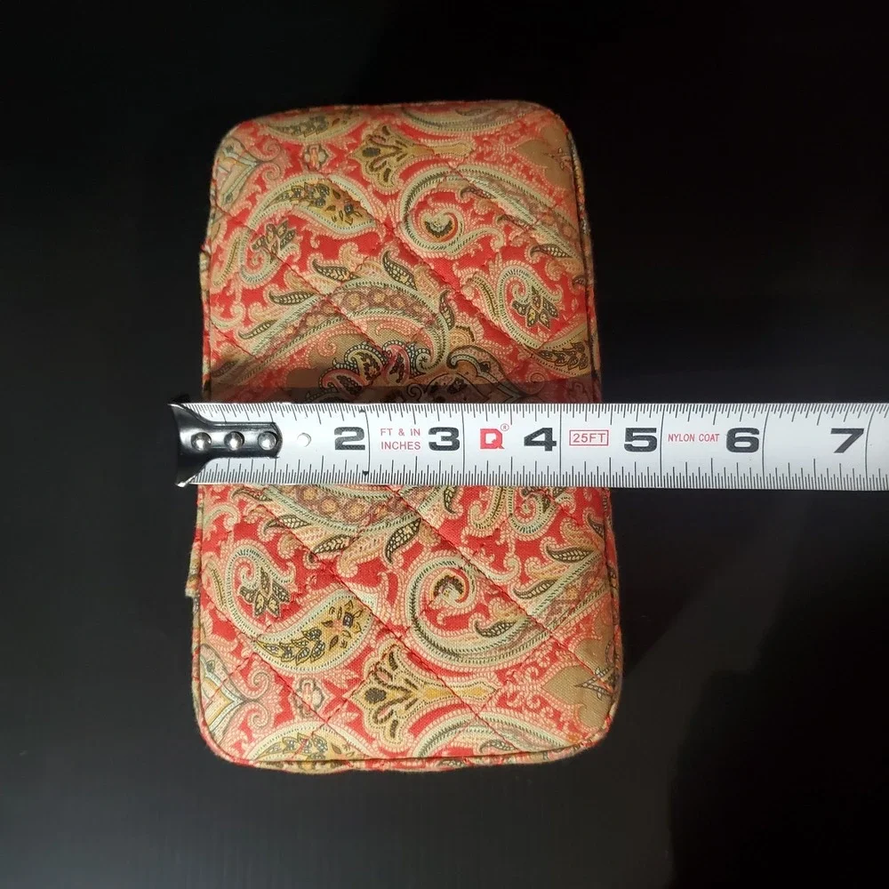 Encante‎ Accessories Compact Travel Jewelry Box Full Zippered Paisley Quilted